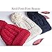 Women's Winter Beanie Warm Fleece Lining - Thick Slouchy Cable Knit Skull Hat Ski Cap