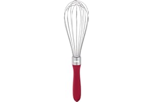 U-Taste Kitchen Wire Whisk for Baking: 18/10 Stainless Steel Metal Balloon Egg Beater, 11in Heavy-Duty Manual Mixing Tool wit