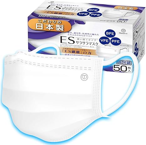 Amazon Co Jp マスク 50枚 日本製 個包装 カケンテスト認証済 不織布 白い 使い捨てマスク Es繊維 三層構造 不織布マスク 花粉 ほこり 高密度フィルター 長時間着用 ふつうサイズ 男女兼用 箱付き 50枚入り Diy 工具 ガーデン