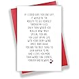 Romantic Love Card for Him Her, Sweet Valentine's Day Card for GF BF, Special Anniversary Greeting Card