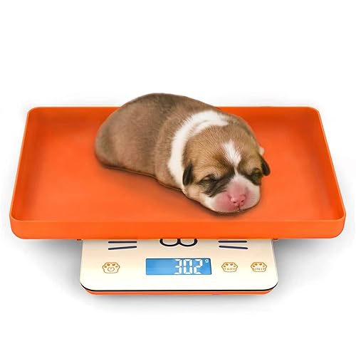 Digital pet Scale,Small Animal Scale,Kitchen Scale,Suitable for Newborn whelping,Puppy,Kitten,with 5 Unit Weighing Modes,Accurately Precision at( ±0.03oz/1g)