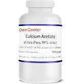 Calcium Acetate High Purity Powder 500 Grams (1.1 lb.)