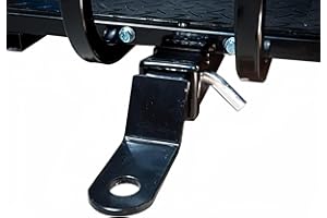 HUSKEY PARTS COMPANY Golf CART Trailer Hitch, FITS ON Backseat FOOTREST- Compatible with Club CAR, EZGO, Yamaha