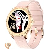Smart Watch for Women-Fitness Tracker Smartwatch with Bluetooth Phone Calls 1.09'' Round Touchscreen IP67 Waterproof Steps He