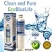 EcoBlueLife Refrigerator Water Filter Replacement - Certified for Chlorine Reduction & Lead-Free, Easy Install Fridge Water Filter, Compatible with DA29-00020B and More
