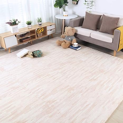 Amazon ジョイントマット 大判 おしゃれ 6畳 30cm 32枚 36枚 厚み1 2cm Eva高品質 防音断熱 安心のノンホル 転倒防止 サイドパーツ付き 単色 床暖房対応 子供部屋 ペットマット フロアマット プレイマット 30 30 1 2 24 キッズ ベビー ベージュ 赤ちゃ キッズマット