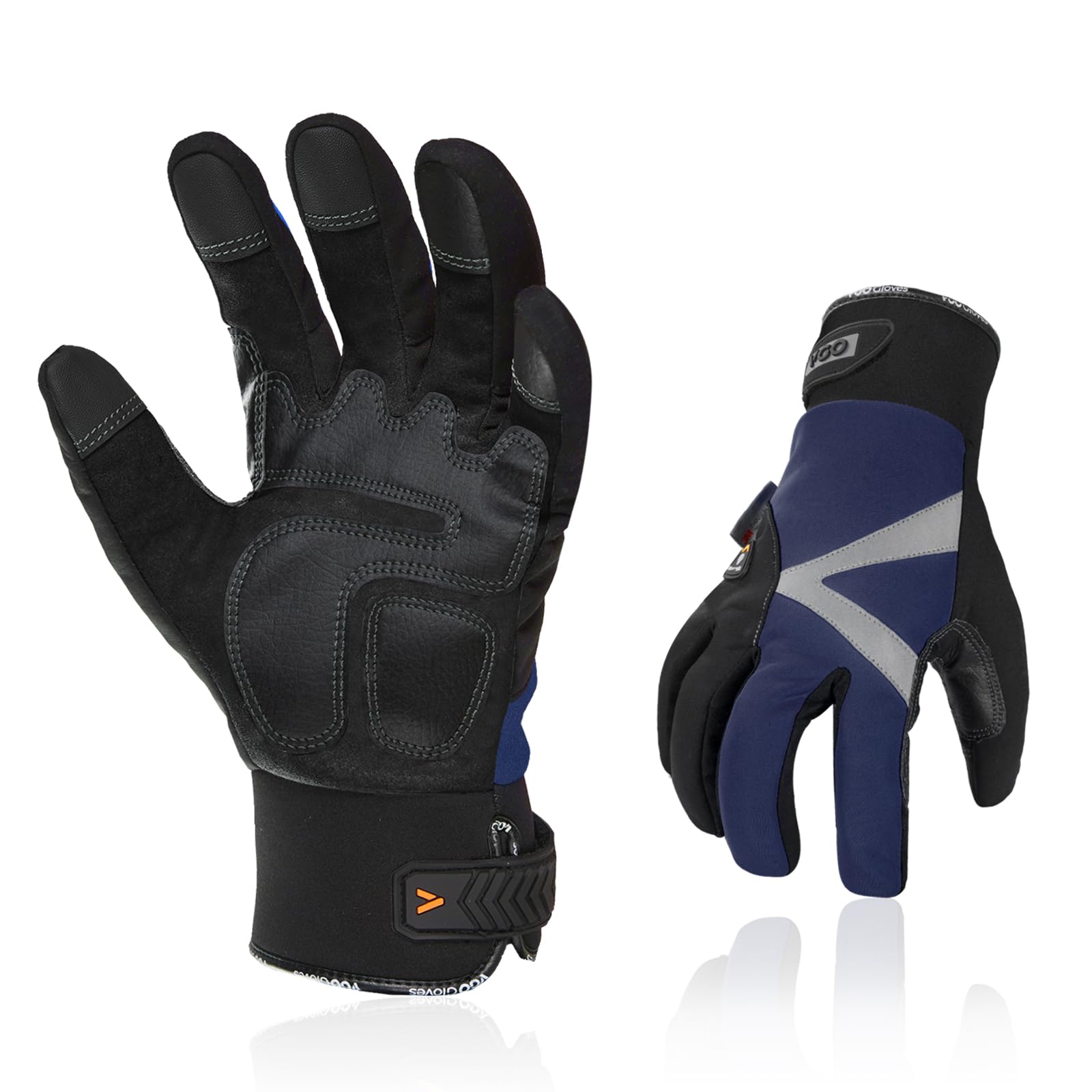 Vgo... Winter Waterproof Work Gloves Touchscreen, Thermal Safety Working Gloves in Cold Weather -20℃, 3M Thinsulate Lining for Freezer Cold Storage Warehouse
