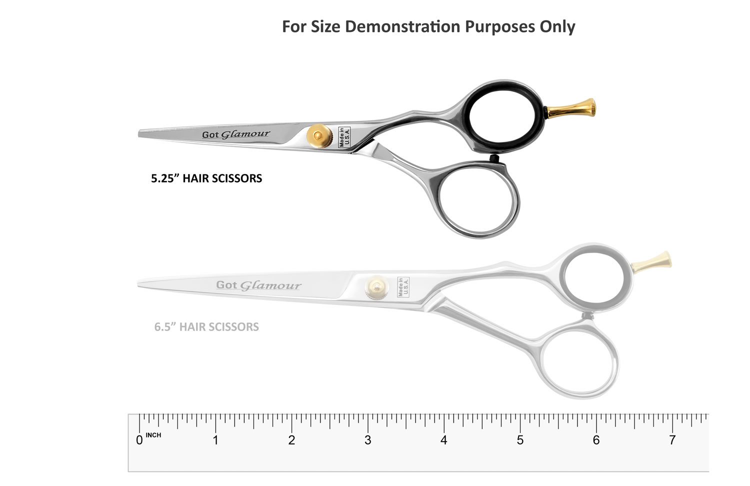 Got Glamour Cobalt Molybdenum Right-Handed Hair Cutting Scissors, 5.25" Length (2.25" Blade Length) : Beauty