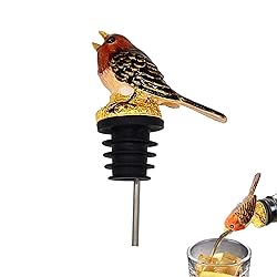 Wine Aerator Pourer, Enamel Glaze Colorful Bird