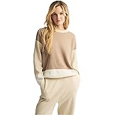 NAADAM womens Cafe Cotton Cashmere Colorblock Sweatshirt
