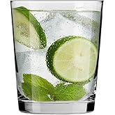 Krosno Drink Water Juice Drinking Glasses , Set of 6 , 8.5 oz , Pure Collection, Ideal for Everyday Use, Drinking Glasses, Dishwasher Safe, Made in Europe