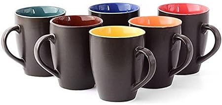 SOM ENTERPRISES Finish Tea/Coffee Mugs Microwave Safe Set Of 6