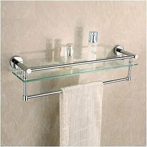 estante Toallero de vidrio templado Montado en la pared 24 pulgadas