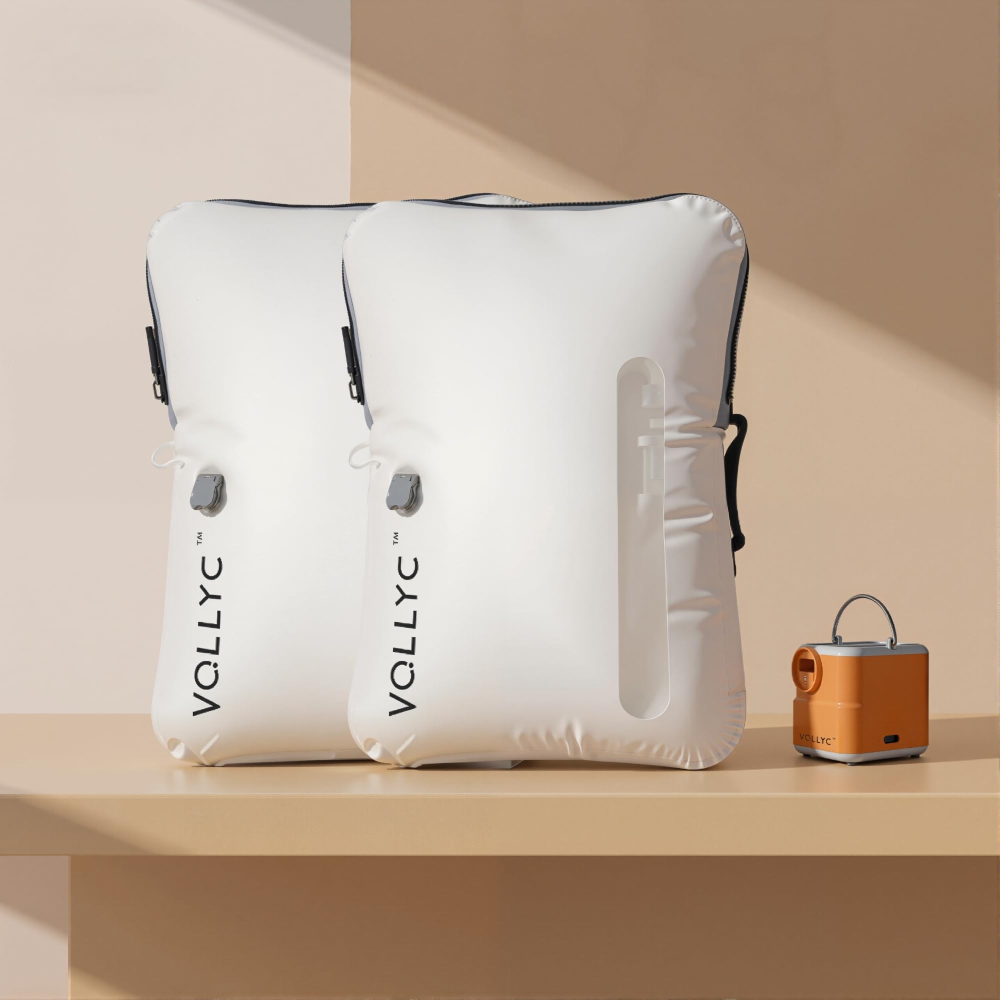 Photo 1 of VOLLYC Travel Vacuum Bags with Pump, 25L Large Capacity Vacuum Bags for Travel, IPX7 Waterproof, Open Zipper, Reusable Travel Essentials Compression Bags for Luggage Backpack Suitcase Home Storage