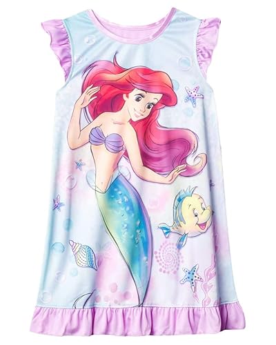 Disney Girls' Little Mermaid Nightgown, UNDER THE WATER 2, 4T in