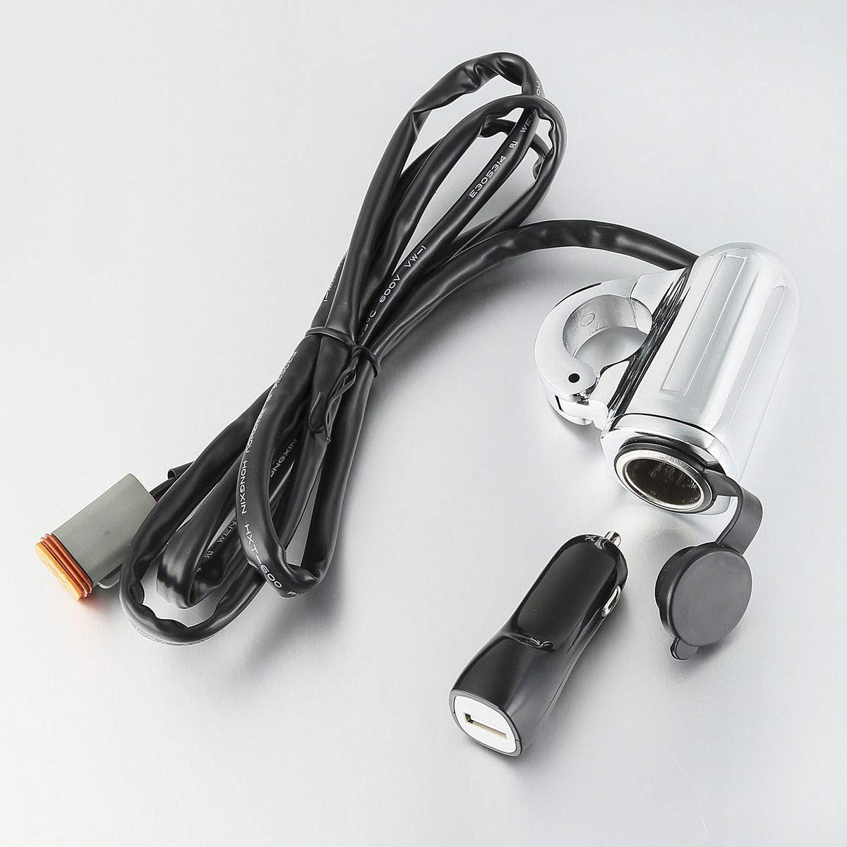 TCMT 1 Handlebar Mount Auxiliary USB Power Port Fits For Harley