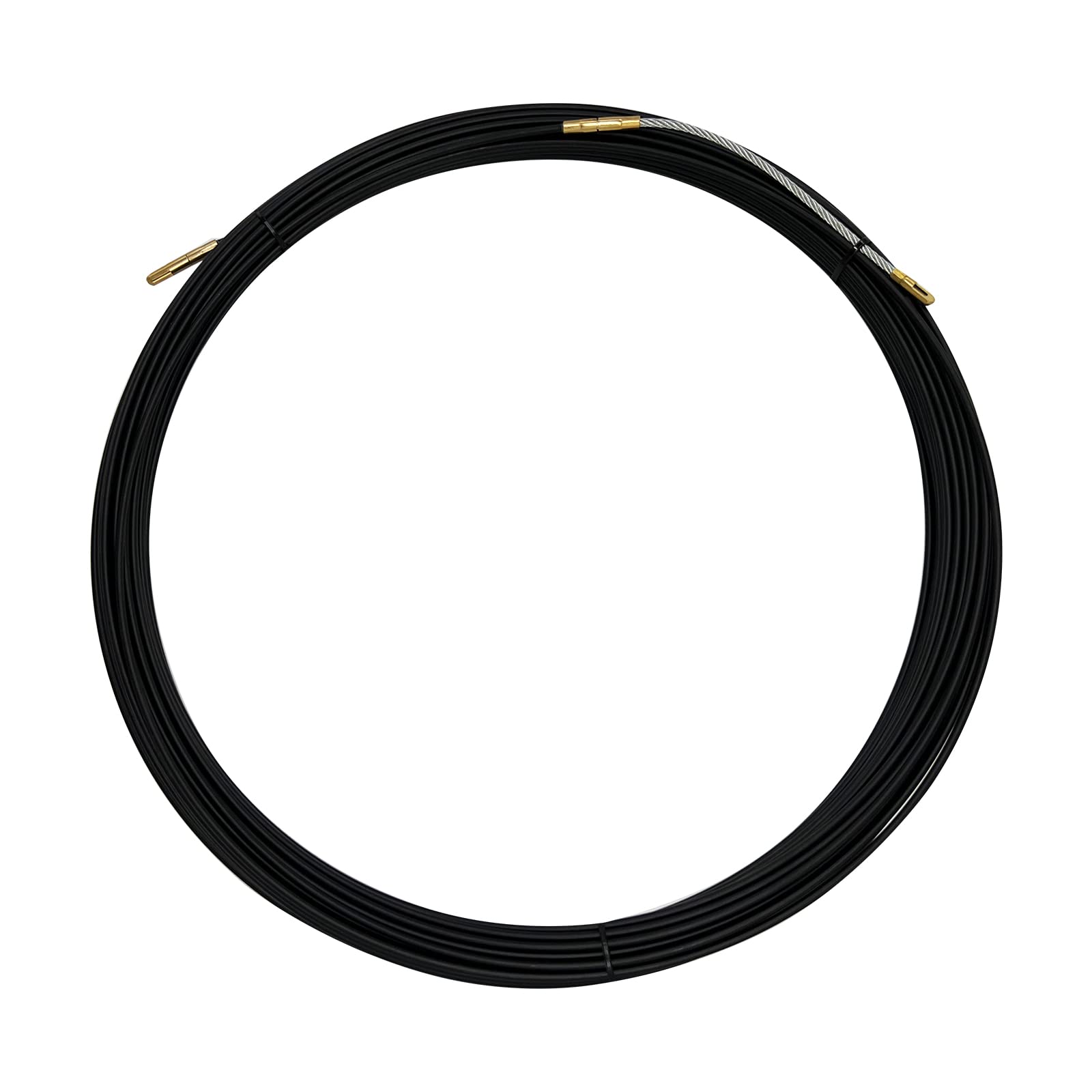 IRSCorp 100FT 3mm Fiberglass Fish Tape Cable Puller Cable Rods Kit Electrical Cable Puller Through Wall Wire Guide Device Threader Fish Cable Fastener Black