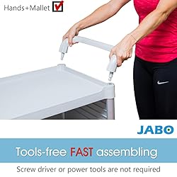 JaboEquip 3 Tier Heavy Duty Utility Cart Lockable