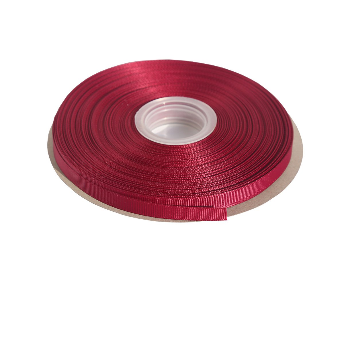 ITIsparkle 6mm Width (1/4") Grosgrain Ribbon 45 Meters (Full Reel) Crafts Gift Wrap Floristry - Burgundy 275# Ribbon
