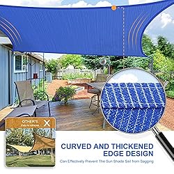 Patio Sun Shade Sail 12' x 16' Rectangle: UV Block