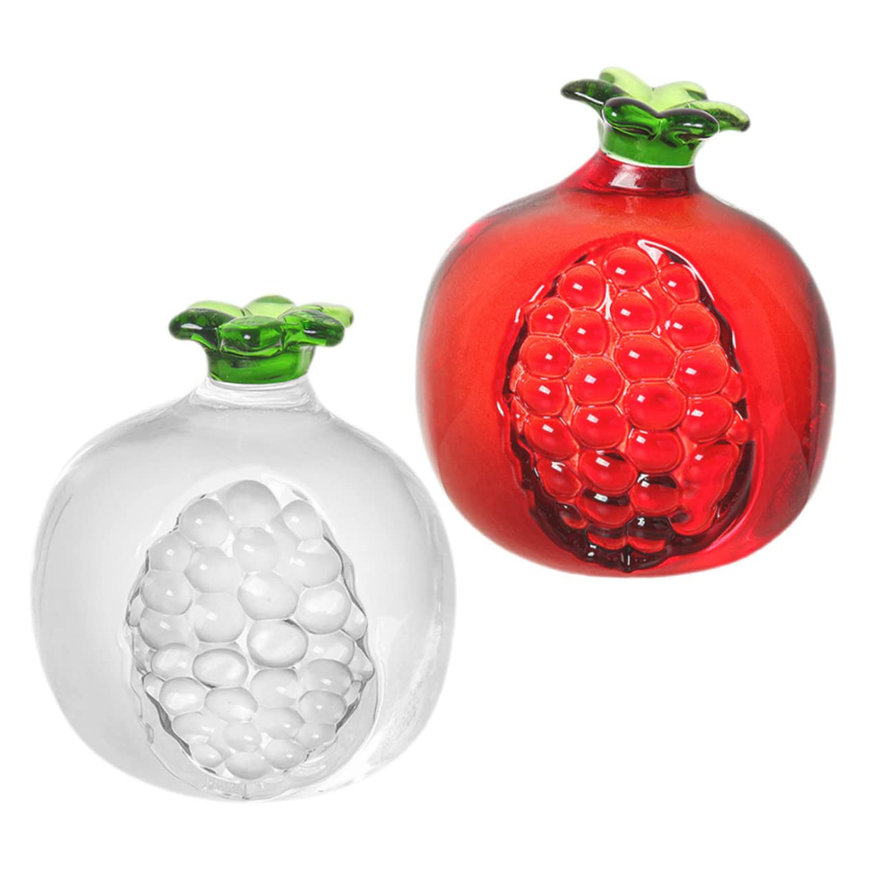 SEWOART 2pcs Pomegranate Ornament Desktop Decor Artificial Fruit Desk Decor Crystal Fruit Ornament Crystal Fruit Art Figurine Artificial Pomegranate Room Decor Aesthetic Pomegranate Decor