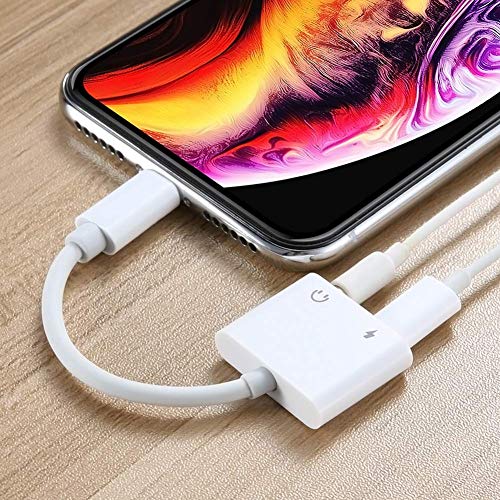 (Apple MFi Certified) Headphone Splitter Lightning to 3.5mm Jack Adapter 2 in 1 Charger Accessories Cables & Audio Connector Earphone Splitter Adaptor Compatible for iPhone Xs/XR/ 8/8 P/X / 7& All iOS - Thumbnail 3
