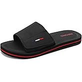 Ripord Mens Adjustable Slides Sandals Slip On Sandals Comfortable Athletic Anti-Slip Slides