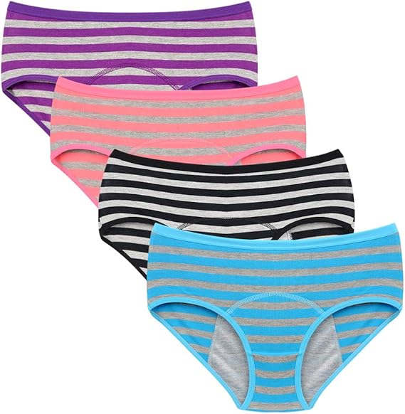 Qingyannia Periodenunterwäsche 5er Pack - Baumwolle Hohe Taille Für Starke Blutung 30ML