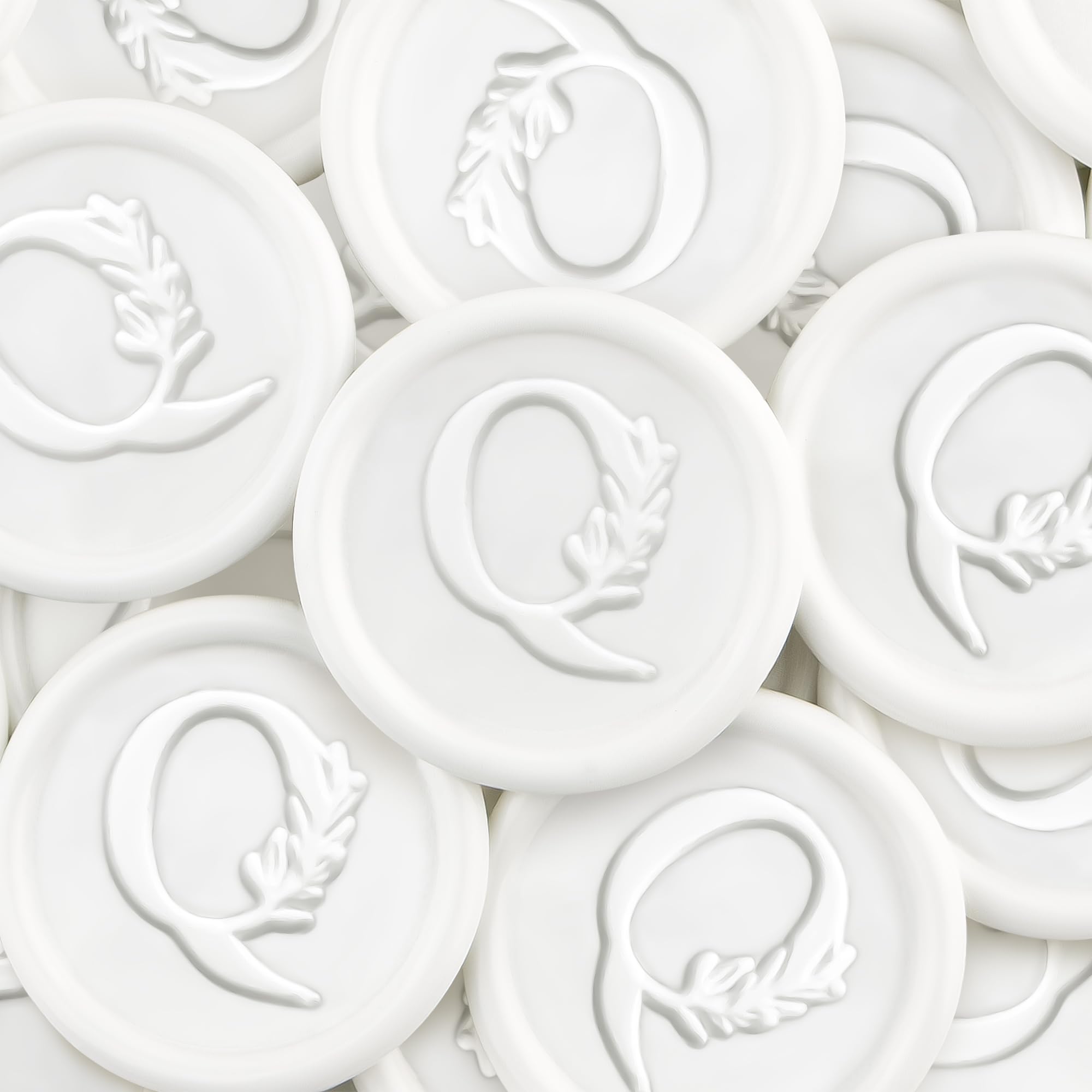 25Pcs White Wax Seal Stickers Handmade Vintage