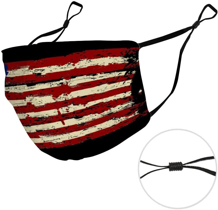 Washable Breathable American USA Flag Striped Anti-Dust Air Pollution Face Protection Decoration