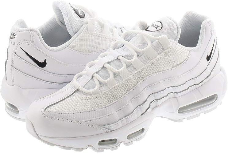 white and black nike 95