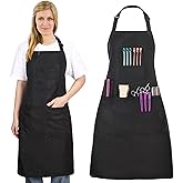 Noverlife Hair Stylist Apron with Large Pockets, Gardening Cooking Aprons Hairdresser Dog Grooming Apron for Kitchen Home