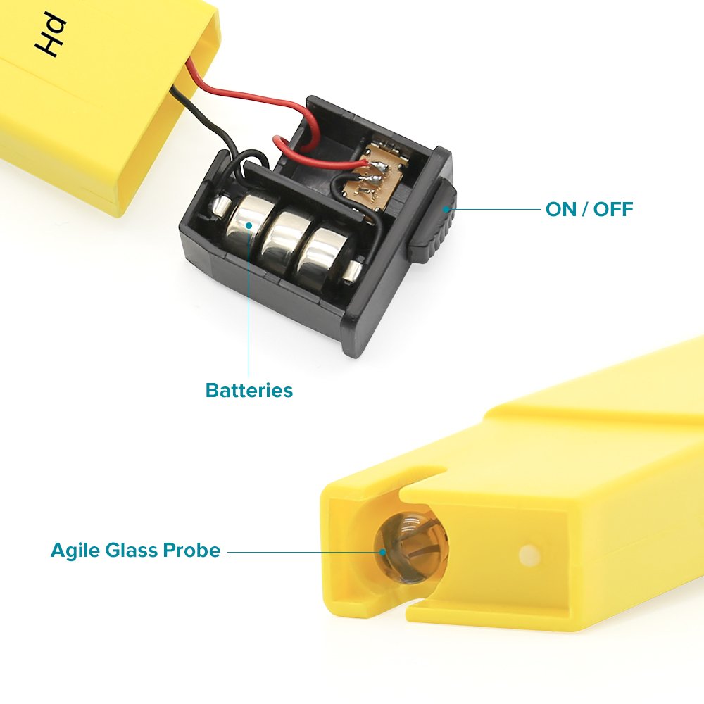 Clan_X Digital PH Meter- Accurate & Portable Size Water Quality Tester for Household Drinking Water, Hydroponics, Fish Tank, Pond, 0-14 PH Measurement Range with 0.1PH Resolution