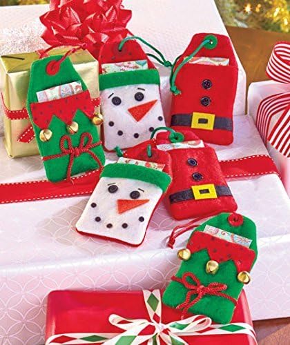 Christmas Felt/Like Gift Card Holders (Set of 8)