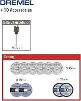 Dremel 690 EZ SpeedClic Cutting Wheels Set with Mandrel, 10 Discs Kit view 2