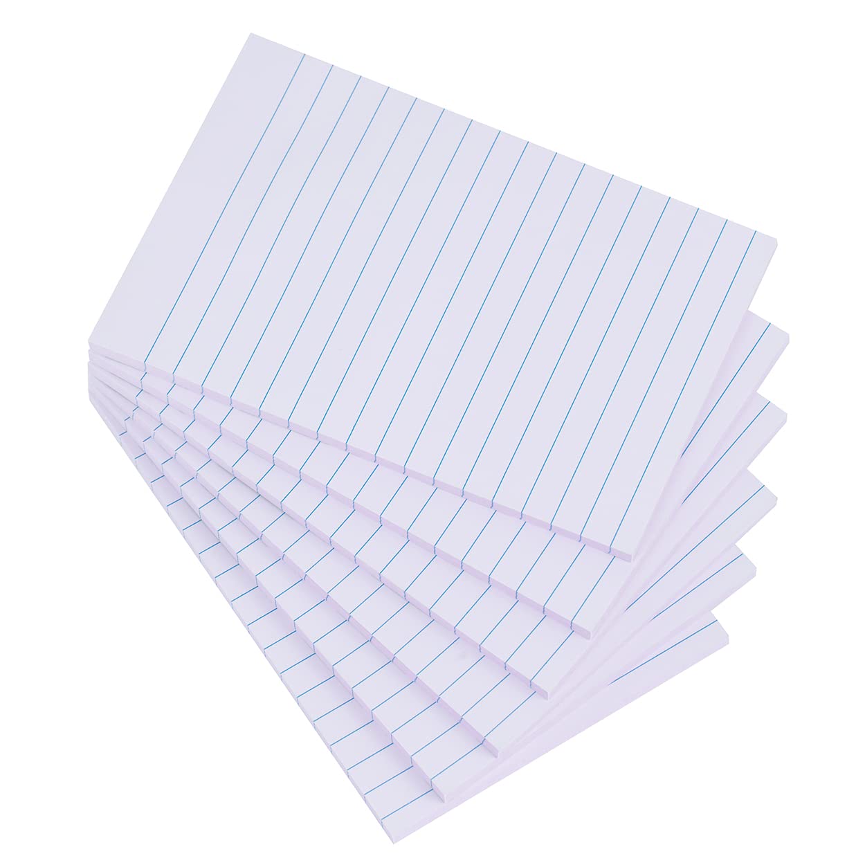 Photo 1 of Vanpad Lined Sticky Notes 4X6 in Light Purple Pink Ruled Stickies Super Sticking Power Memo Pads Strong Adhesive, 6 Pads/Pack, 45 Sheets/pad