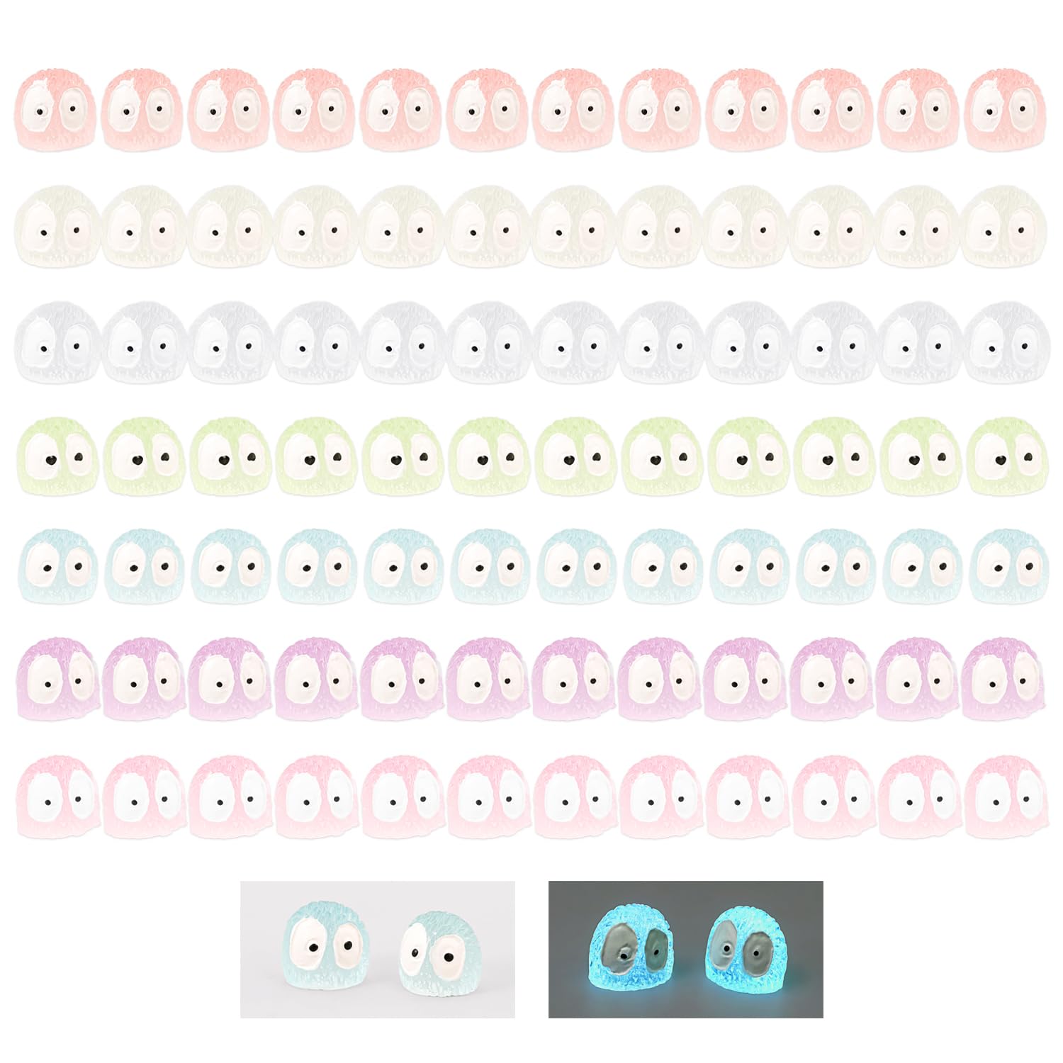 XMNIVATE 84 Luminous Ornaments - Mini Resin Decorative Balls, Cute Personalized Creative Ornaments