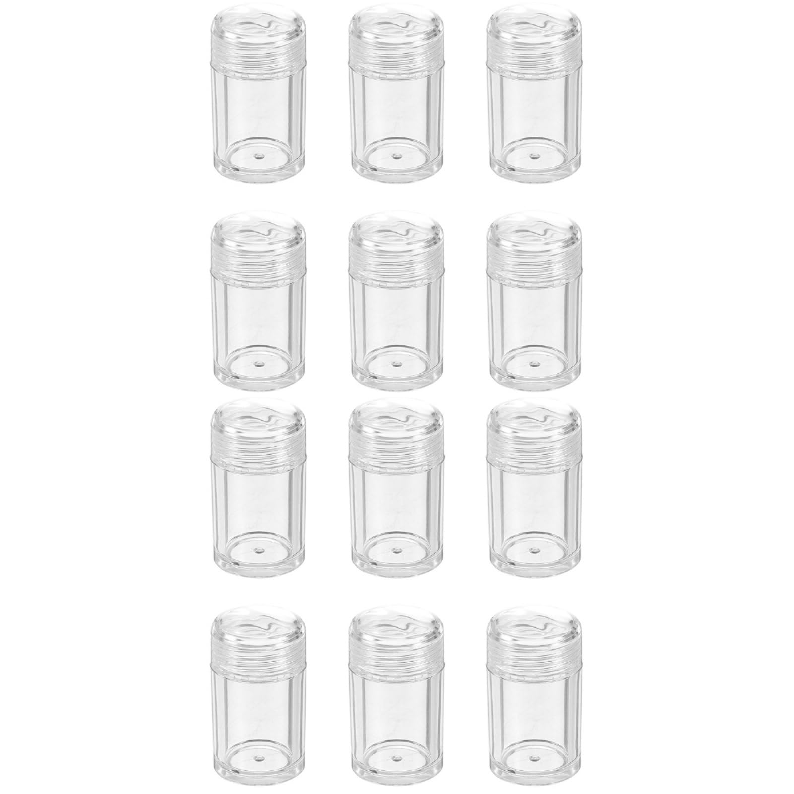 Healeved Loose Powder Bottles 1.77X1.97X0.98 Inch Flip Lid Open-Hole Cosmetic Containers Refillable Travel Dispenser for Talcum Foundation Makeup