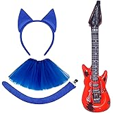TOMIGO The Blue Cat Costume Accessories Set for Halloween Cosplay