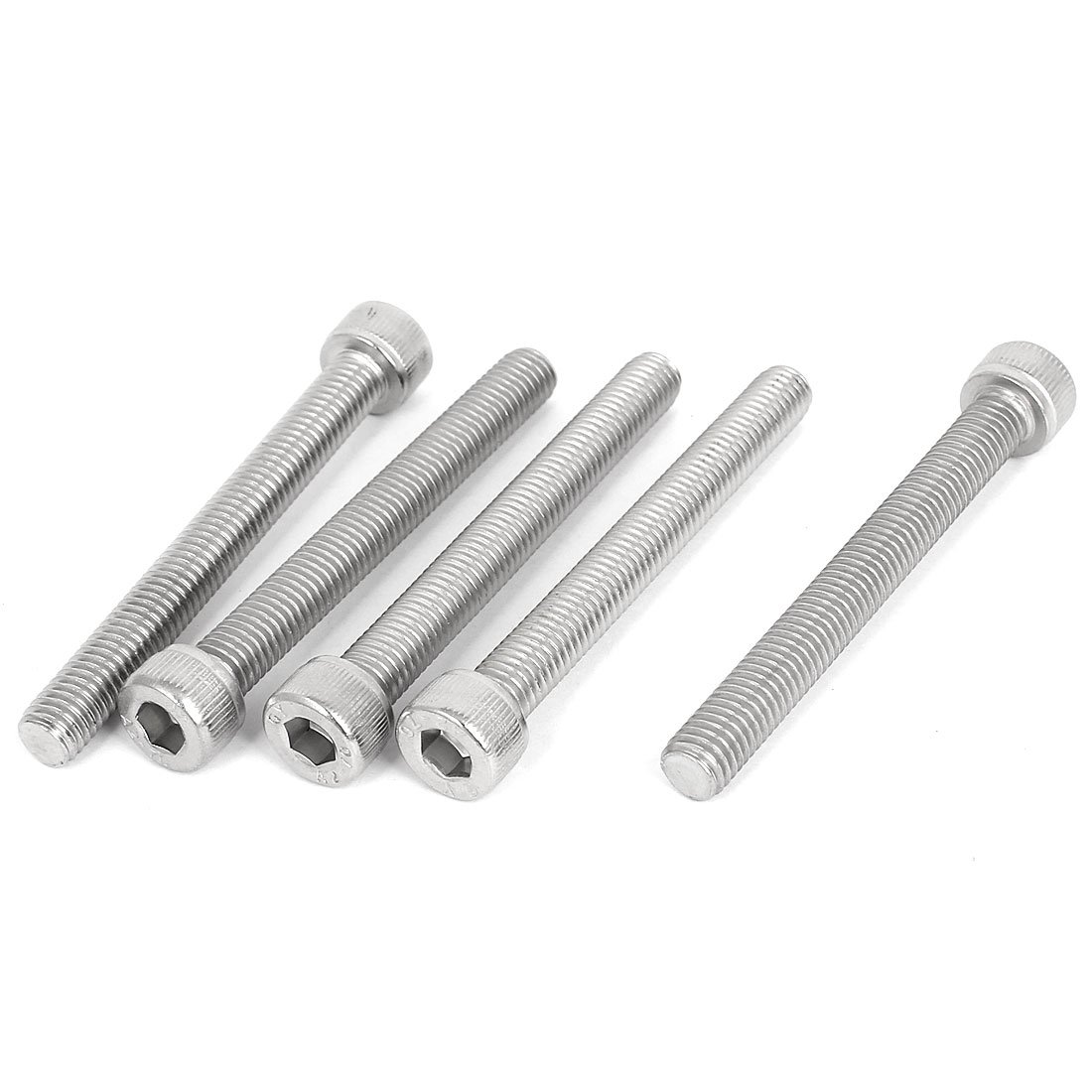 sourcingmap M8 x 63mm Stainless Steel Hexagon Socket Head Cap Screws 5 Pcs