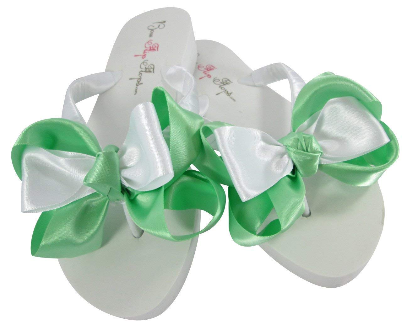 mint green flip flops