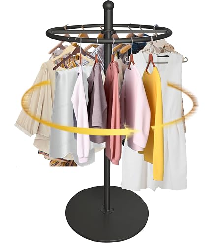 Retail Display Heavy Duty Rolling Round Clothing Rack - Double Shelf ...