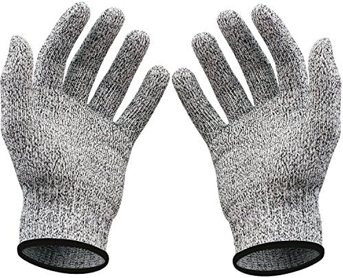 Cut Resistant Gloves - Best Food Grade Kitchen Level 5 Cut Protection,Safty Oyster Dyneema Glove for Cooking Garden Electric Working Hands Protect - Lightweight, Breathable, and Extra Comfortable
