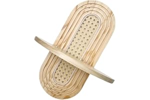 Rattan Wall Decors Shelf Handcrafted Arched Design Wood for Indoor Plant Picture Frame Living Room Bedroom Storage Floating