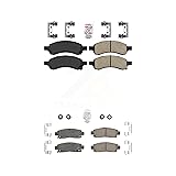 AmeriBRAKES Front Rear Ceramic Disc Brake Pads Kit