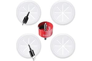 BGHEOUYV 4 Pack TV Wire Hider for Wall, 1.97 Inch (50mm Hole) Cord Hider in Wall Cable Management Kit, Includes 4 Pass Throughs and 1 Hole Saw Drill Attachment Easy to Install