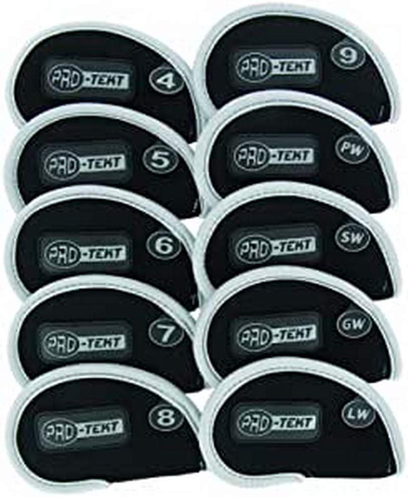 Pro-Tekt Deluxe Neoprene Iron Headcovers - Black/Silver
