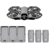 DJI Neo 2 Fly More Combo (Drone Only), 4K Drone With Camera | Palm Takeoff &amp; Landing, Gesture Control, ActiveTrack, Omnidirectional Obstacle Sensing, 3 Batteries