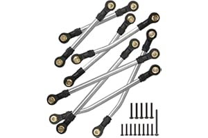 Rcarmumb Stainless Steel Link Set Upgrades Part for 1/18 TRX4M,Stainless Steel Chassis Links High Clearance Links Hops up
