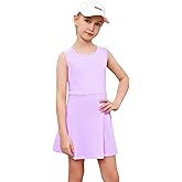 LIONJIE Girls Sleeveless Tennis Golf Sport Dress Outfit Athletic Pleated Skirt Sets with Built-in Shorts Pockets 3-12 Years